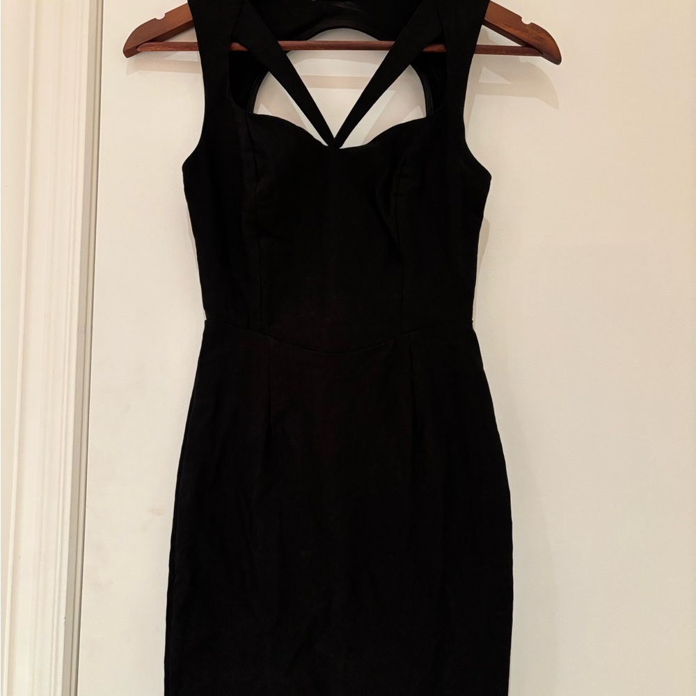 Solemio Black Mini Dress